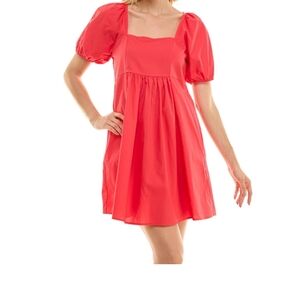 Draper James- Red Puff Sleeve Dress